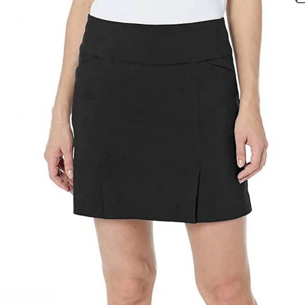 NWT Elliott Lauren Skort 12 Black Side Pockets Stretchy Longline Athleisure